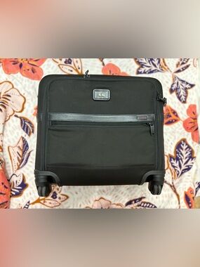 Tumi Alpha Compact 4 Wheeled Brief- monogrammed